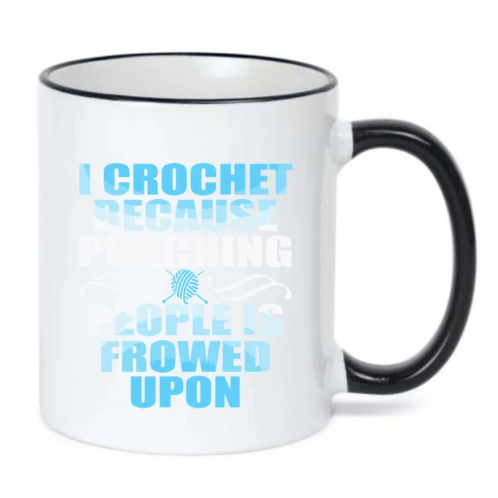 Crocheting Lover Gift Crochet Gift Black Color Changing Mug