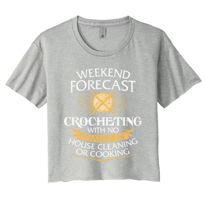 Crocheting Lover Gift Crocheting Funny Crocheter Gift Women's Crop Top Tee