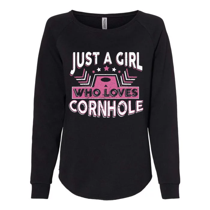 Cornhole Lawn Game Bean Bags Sack Cornhole Player Womens California Wash Sweatshirt