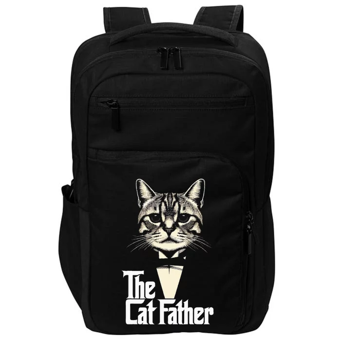 Cat Lover Gifts Funny The Catfather Cat Dad Impact Tech Backpack