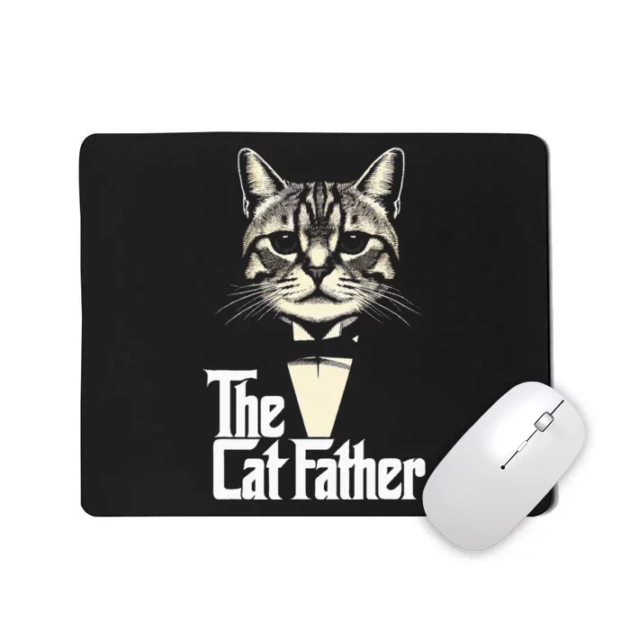 Cat Lover Gifts Funny The Catfather Cat Dad Mousepad