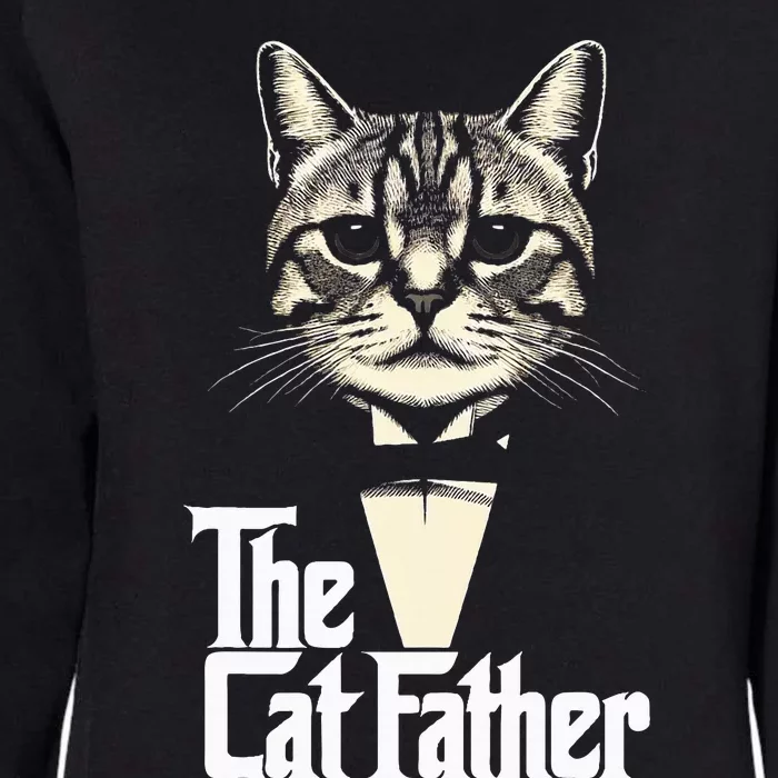 Cat Lover Gifts Funny The Catfather Cat Dad Womens California Wash Sweatshirt