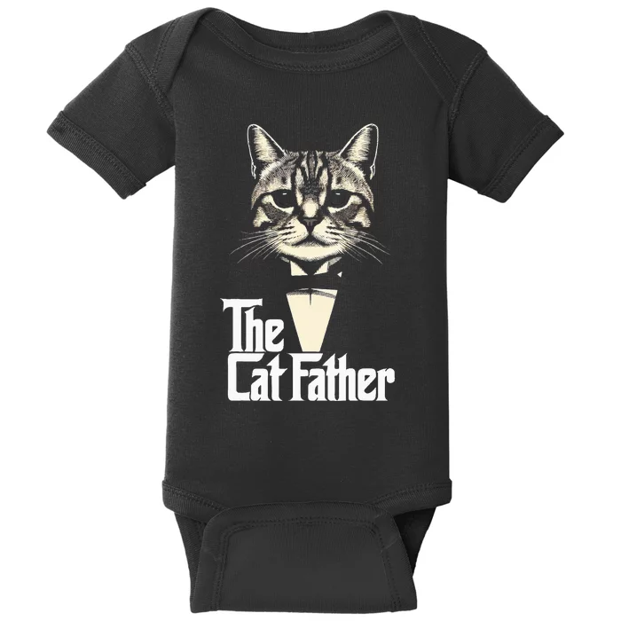 Cat Lover Gifts Funny The Catfather Cat Dad Baby Bodysuit