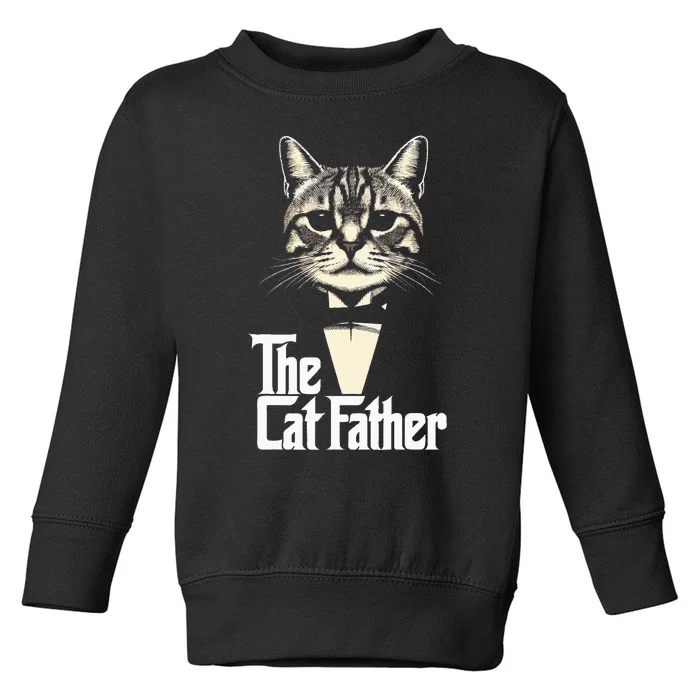 Cat Lover Gifts Funny The Catfather Cat Dad Toddler Sweatshirt