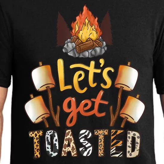 Camping LetS Get Toasted Campfire Gift Pajama Set