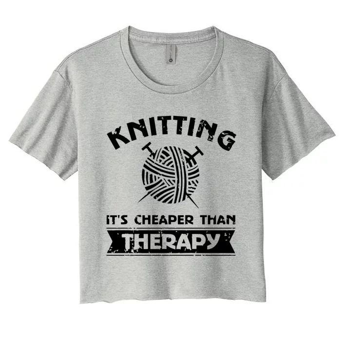 Crocheting Lover Gift Crocheting Funny Knitting Cool Gift Women's Crop Top Tee