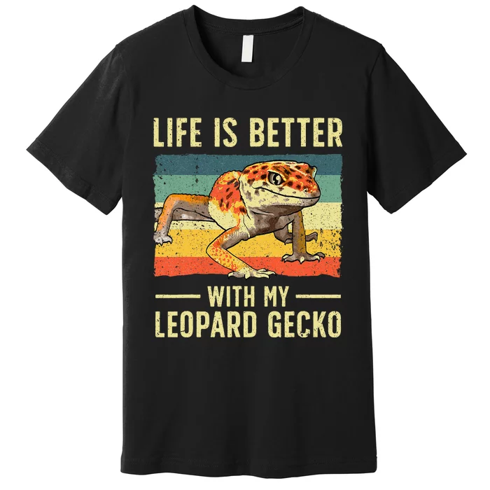 Cool Leopard Gecko For Women Leopard Gecko Lover Premium T-Shirt