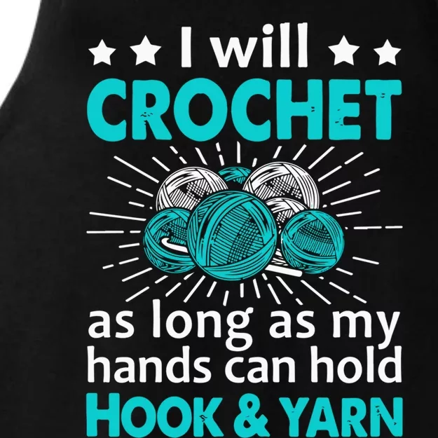 Crocheting Lover Gift Crocheting Funny Yarn Great Gift Ladies Tri-Blend Wicking Tank