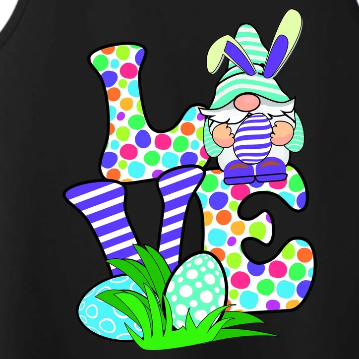 Cute Love Gnome Easter Egg Hunting Bunny Performance Tank