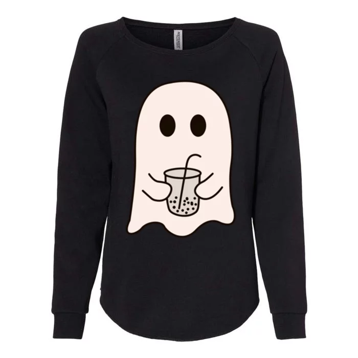 Cute Little Ghost Ice Coffee Halloween Costume Spooky Season Gift Womens California Wash Sweatshirt