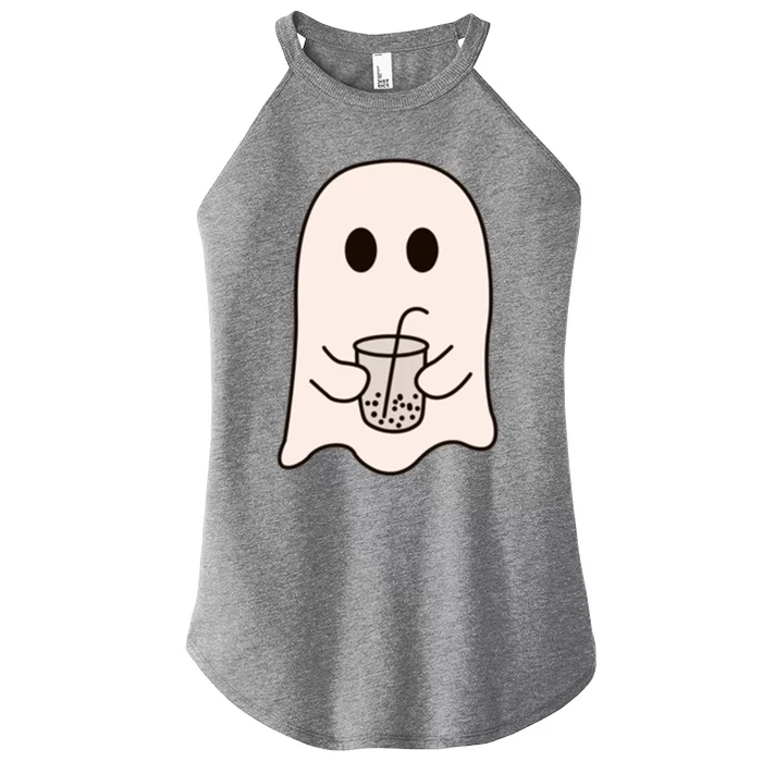 Cute Little Ghost Ice Coffee Halloween Costume Spooky Season Gift Women’s Perfect Tri Rocker Tank