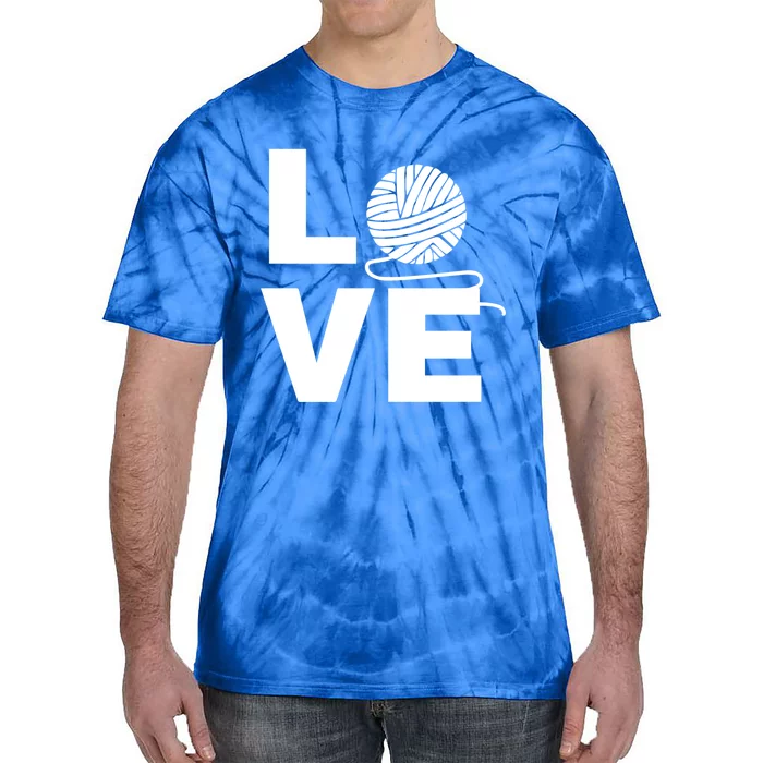 Crocheting Lover Gift Crocheting Love Yarn Gift Tie-Dye T-Shirt