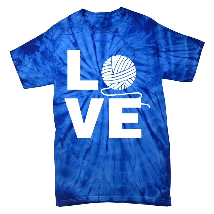 Crocheting Lover Gift Crocheting Love Yarn Gift Tie-Dye T-Shirt