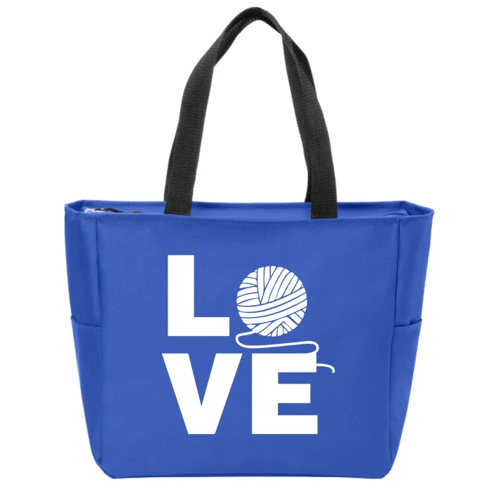 Crocheting Lover Gift Crocheting Love Yarn Gift Zip Tote Bag