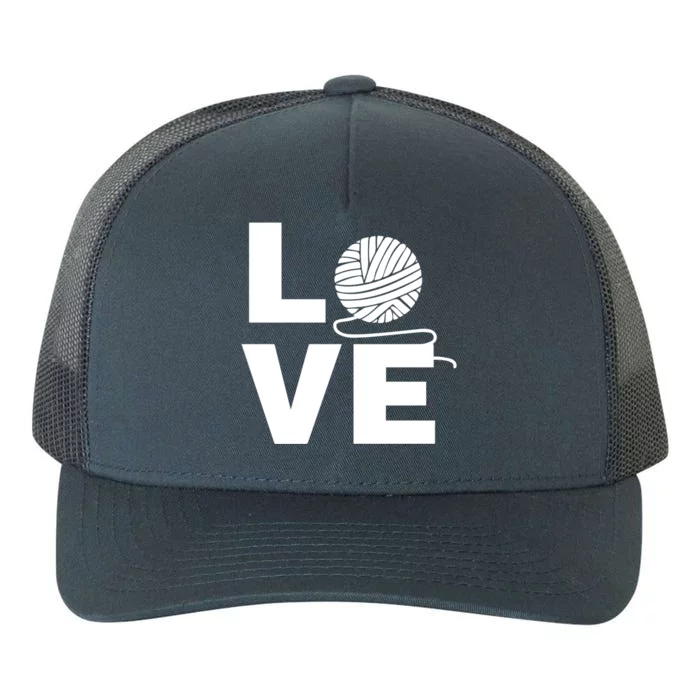 Crocheting Lover Gift Crocheting Love Yarn Gift Yupoong Adult 5-Panel Trucker Hat