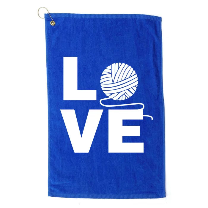 Crocheting Lover Gift Crocheting Love Yarn Gift Platinum Collection Golf Towel