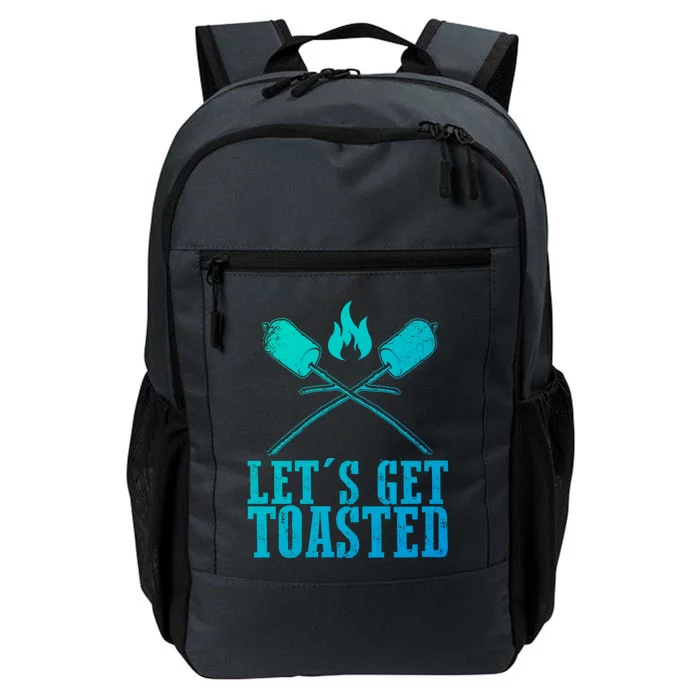 Cute Lets Get Toasted Funny Camping Gift Humor Camp Smores Gift Daily Commute Backpack