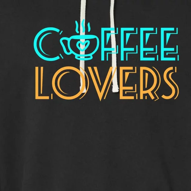 Coffee Lovers Graphic Garment-Dyed Fleece Hoodie