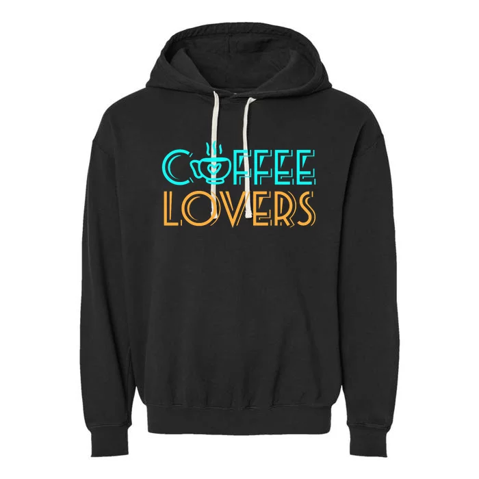 Coffee Lovers Graphic Garment-Dyed Fleece Hoodie