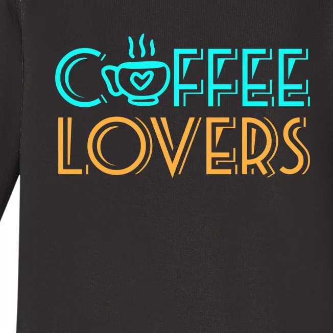 Coffee Lovers Graphic Baby Long Sleeve Bodysuit