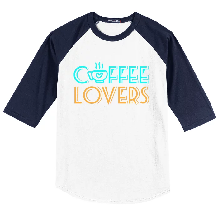 Coffee Lovers Graphic Baseball Sleeve Shirt