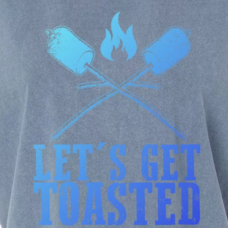 Cute Lets Get Toasted Funny Camping Gift Humor Camp Smores Gift Garment-Dyed Women's Muscle Tee