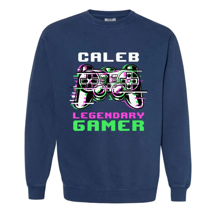 Caleb Legendary Gamer Personalized Garment-Dyed Sweatshirt