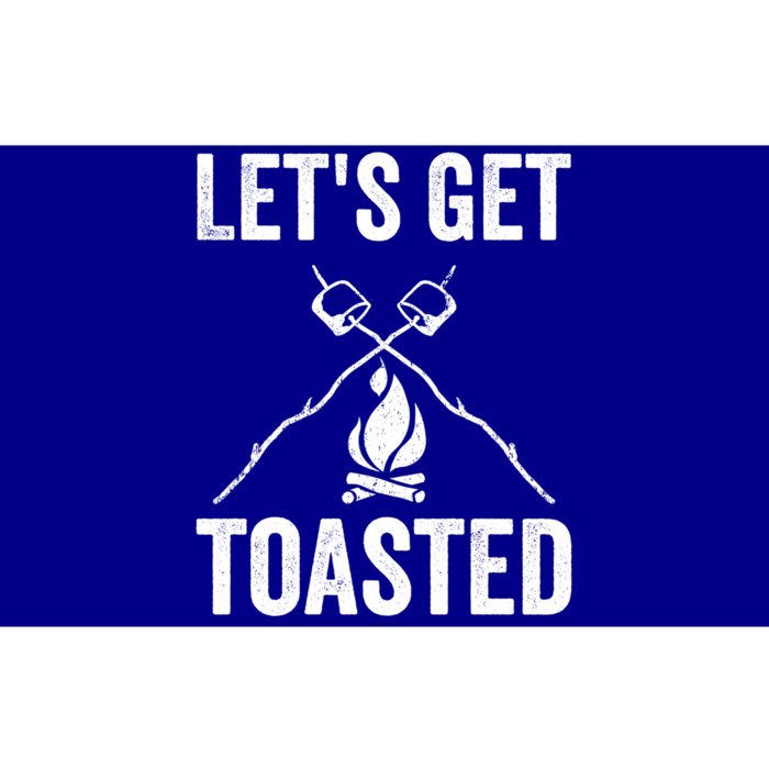 Cute Lets Get Toasted Funny Camping Gift Humor Camp Smores Gift Bumper Sticker