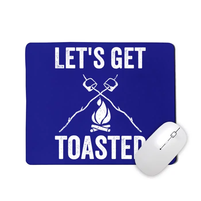 Cute Lets Get Toasted Funny Camping Gift Humor Camp Smores Gift Mousepad