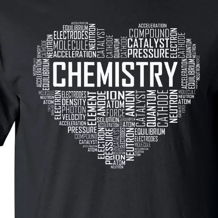 Chemistry Lover Heart Gift For Chemist Teacher Or Student Tall T-Shirt