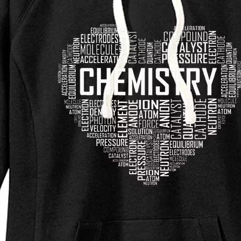 Chemistry Lover Heart Gift For Chemist Teacher Or Student Women's Fleece Hoodie