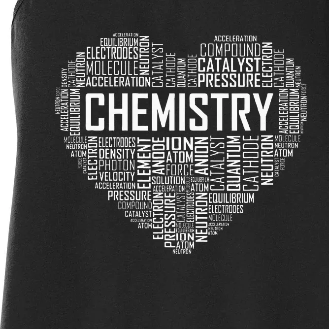 Chemistry Lover Heart Gift For Chemist Teacher Or Student Women's Racerback Tank