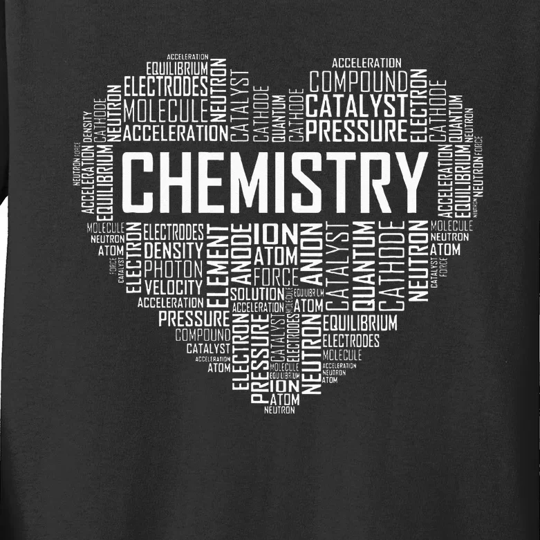 Chemistry Lover Heart Gift For Chemist Teacher Or Student Kids Long Sleeve Shirt