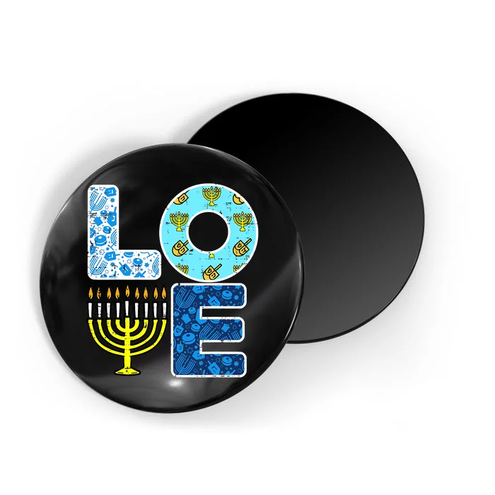 Cute LOVE Hanukkah Decorations Dreidel Menorah Chanukah Magnet