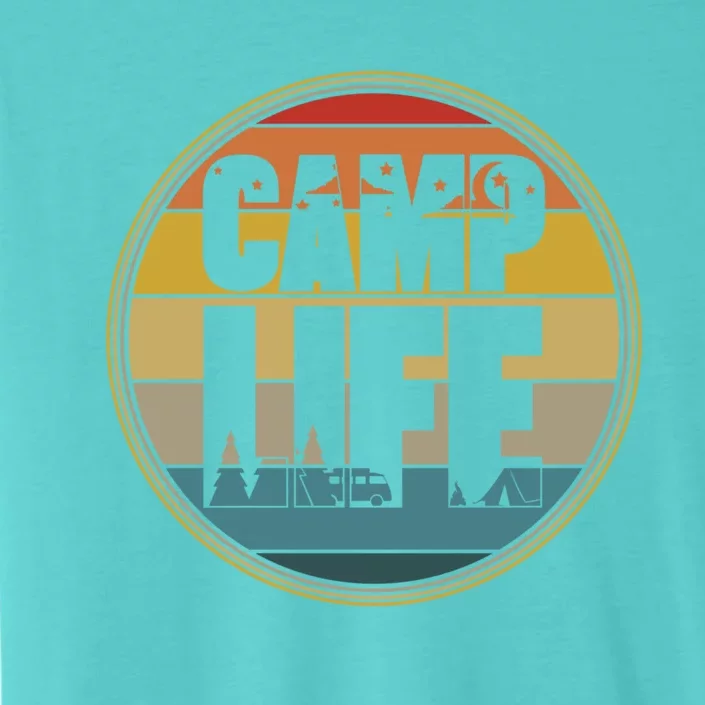 Camp Life Happy Camper Retro Camping Gift ChromaSoft Performance T-Shirt