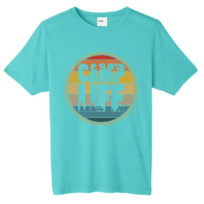 Camp Life Happy Camper Retro Camping Gift ChromaSoft Performance T-Shirt