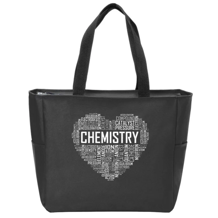 Chemistry Lover Heart Gift for Chemist Teacher or Student Zip Tote Bag