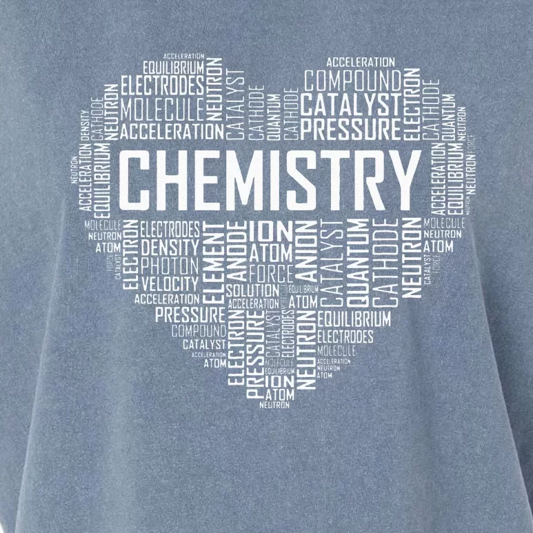 Chemistry Lover Heart Gift for Chemist Teacher or Student Garment-Dyed Women's Muscle Tee