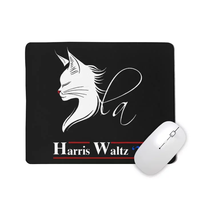 Cat Ladies Harris Waltz 2024 Comma La Mousepad