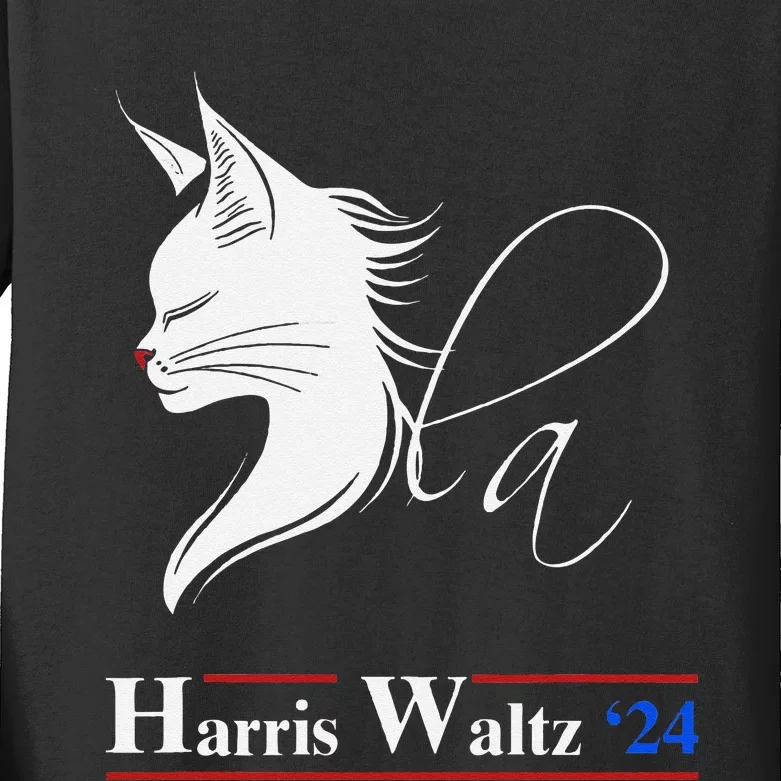 Cat Ladies Harris Waltz 2024 Comma La Kids Long Sleeve Shirt