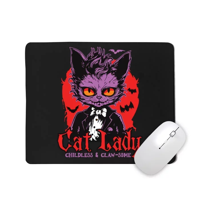 Cat Lady Halloween Feminist Childless Cat Ladies Harris 2024 Mousepad