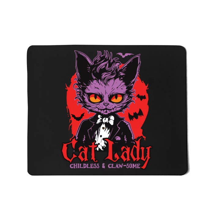 Cat Lady Halloween Feminist Childless Cat Ladies Harris 2024 Mousepad