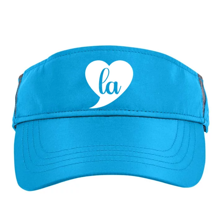 Comma La Heart Funny Great Gift Adult Drive Performance Visor