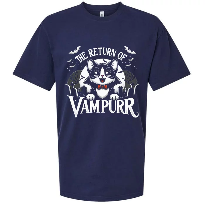 Cat Lover Halloween Funny Cute The Return of Vampurr Sueded Cloud Jersey T-Shirt