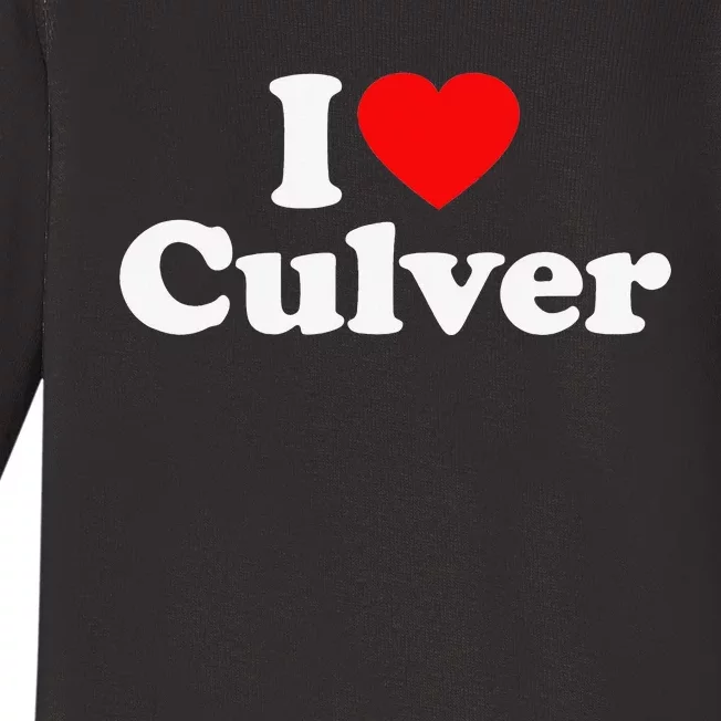 Culver Love Heart College University Alumni Baby Long Sleeve Bodysuit