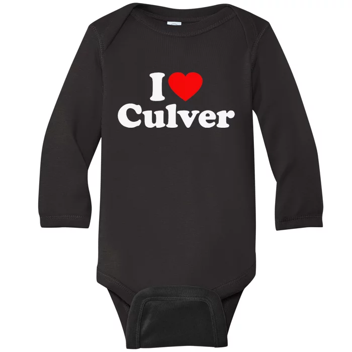 Culver Love Heart College University Alumni Baby Long Sleeve Bodysuit