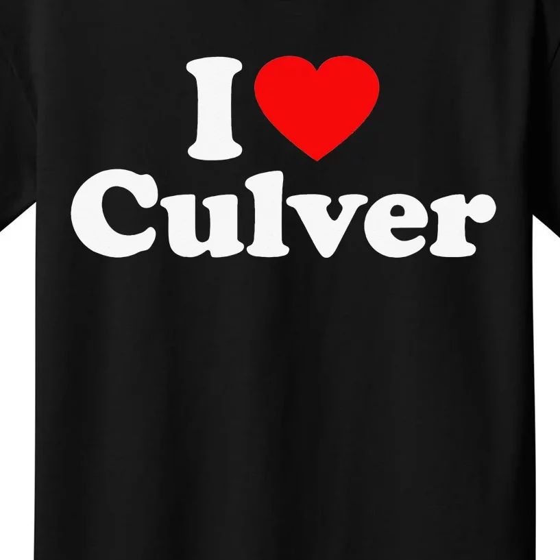 Culver Love Heart College University Alumni Kids T-Shirt