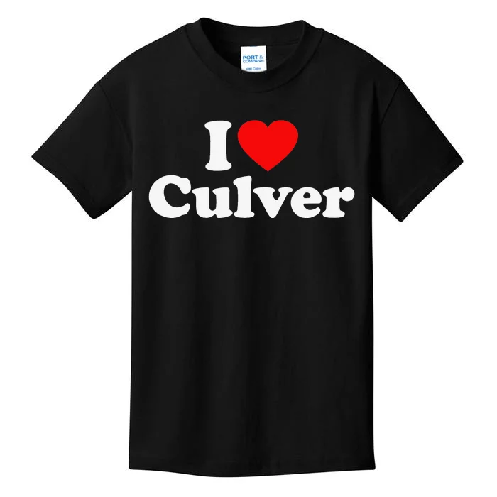 Culver Love Heart College University Alumni Kids T-Shirt