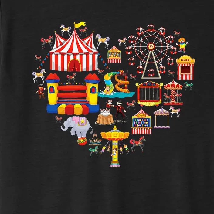 Circus Love Heart Ringmaster Party Circus ChromaSoft Performance T-Shirt