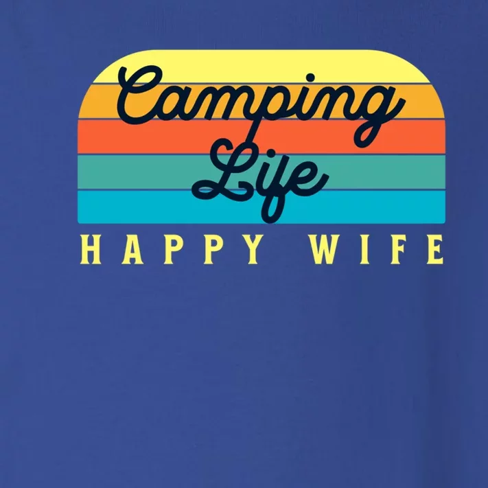 Camping Life Happy Wife Gift Toddler Long Sleeve Shirt